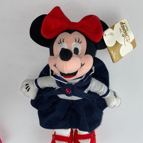 Disney Store Minnie Mouse July Birthstone Beanie Character Plush 8 Inch NWT - Picture 6 of 7